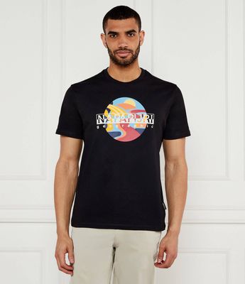 Napapijri - T-shirt męski wiosenny ze sklepu: Gomez Fashion Store w kategorii: T-shirty męskie - zdjęcie 874714-BD9-10338_NA252M000049925