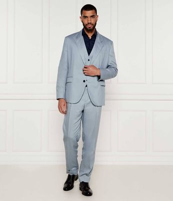 HUGO - Garnitur męski elegancki ze sklepu: Gomez Fashion Store w kategorii: Garnitury męskie - zdjęcie 874714-BD9-10338_BU252M000083483