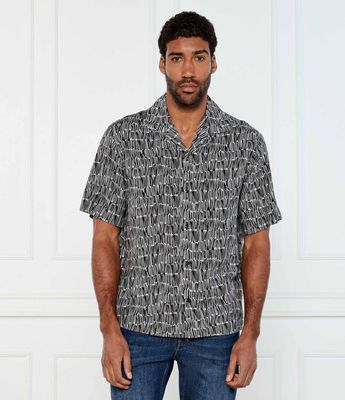Koszula męska z klasycznym kołnierzykiem w stylu młodzieżowym HUGO ze sklepu: Gomez Fashion Store w kategorii: Koszule męskie - zdjęcie 874714-BD9-10338_BU252M000112001