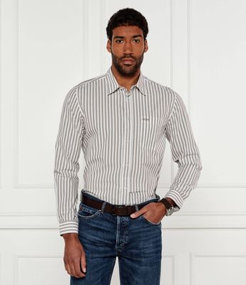 Koszula męska z klasycznym kołnierzykiem na wiosnę HUGO ze sklepu: Gomez Fashion Store w kategorii: Koszule męskie - zdjęcie 874714-BD9-10338_BU252M000120219