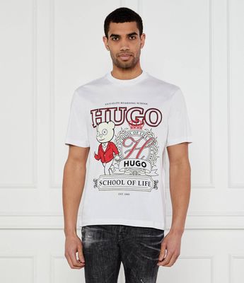 T-shirt męski na wiosnę młodzieżowy HUGO ze sklepu: Gomez Fashion Store w kategorii: T-shirty męskie - zdjęcie 874714-BD9-10338_BU252M000184100