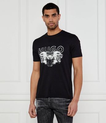 HUGO - T-shirt męski na wiosnę ze sklepu: Gomez Fashion Store w kategorii: T-shirty męskie - zdjęcie 874714-BD9-10338_BU252M000185001
