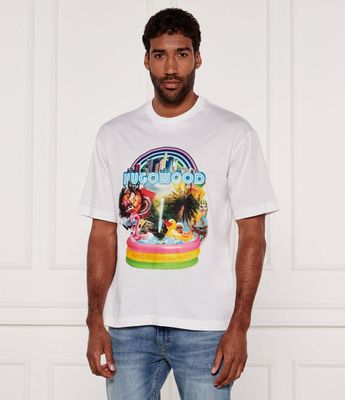 T-shirt męski HUGO ze sklepu: Gomez Fashion Store w kategorii: T-shirty męskie - zdjęcie 874714-BD9-10338_BU252M000187100
