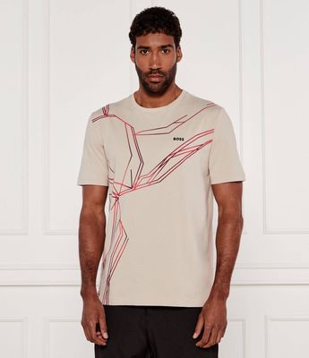 BOSS GREEN - T-shirt męski w stylu młodzieżowym ze sklepu: Gomez Fashion Store w kategorii: T-shirty męskie - zdjęcie 874714-BD9-10338_BG252M000074284