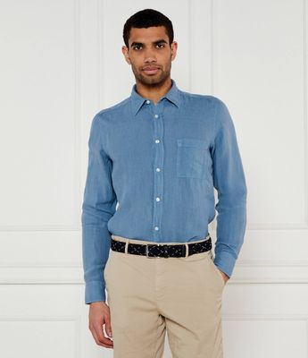 Koszula męska z klasycznym kołnierzykiem wiosenna BOSS ORANGE ze sklepu: Gomez Fashion Store w kategorii: Koszule męskie - zdjęcie 874714-BD9-10338_BO252M000023462