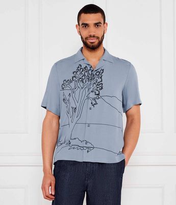 Koszula męska z klasycznym kołnierzykiem BOSS ORANGE ze sklepu: Gomez Fashion Store w kategorii: Koszule męskie - zdjęcie 874714-BD9-10338_BO252M000027462