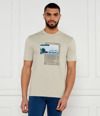 T-shirt męski na wiosnę BOSS ORANGE ze sklepu: Gomez Fashion Store w kategorii: T-shirty męskie - zdjęcie 874714-BD9-10338_BO252M000080271