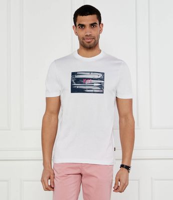 T-shirt męski na wiosnę BOSS ORANGE ze sklepu: Gomez Fashion Store w kategorii: T-shirty męskie - zdjęcie 874714-BD9-10338_BO252M000084101