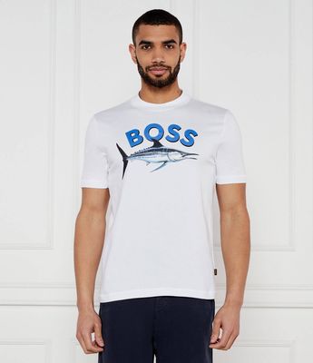 T-shirt męski na wiosnę BOSS ORANGE ze sklepu: Gomez Fashion Store w kategorii: T-shirty męskie - zdjęcie 874714-BD9-10338_BO252M000086101