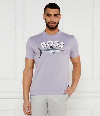 T-shirt męski na wiosnę BOSS ORANGE ze sklepu: Gomez Fashion Store w kategorii: T-shirty męskie - zdjęcie 874714-BD9-10338_BO252M000086549