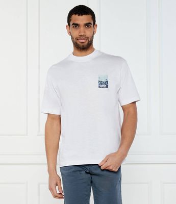 T-shirt męski casual BOSS ORANGE ze sklepu: Gomez Fashion Store w kategorii: T-shirty męskie - zdjęcie 874714-BD9-10338_BO252M000090101