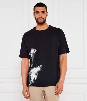 T-shirt męski na wiosnę BOSS ORANGE ze sklepu: Gomez Fashion Store w kategorii: T-shirty męskie - zdjęcie 874714-BD9-10338_BO252M000091001