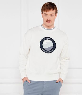Sweter męski BOSS ORANGE ze sklepu: Gomez Fashion Store w kategorii: Swetry męskie - zdjęcie 874714-BD9-10338_BO252M000096106