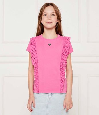 Bluzka dziewczęca z nadrukami na lato Guess ze sklepu: Gomez Fashion Store w kategorii: Bluzki dziewczęce