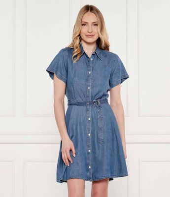 HUGO - Sukienka casual koszulowa ze sklepu: Gomez Fashion Store w kategorii: Sukienki - zdjęcie 874714-BD9-10338_BU252W000066435