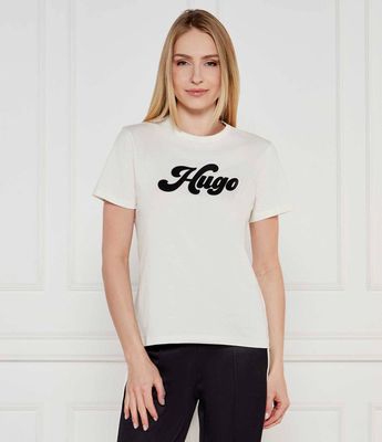 Bluzka damska w stylu młodzieżowym HUGO ze sklepu: Gomez Fashion Store w kategorii: Bluzki damskie - zdjęcie 874714-BD9-10338_BU252W000100110