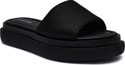 Klapki damskie na lato Calvin Klein ze sklepu: Gomez Fashion Store w kategorii: Klapki damskie - zdjęcie 874714-BD9-10338_CK252W000074A23