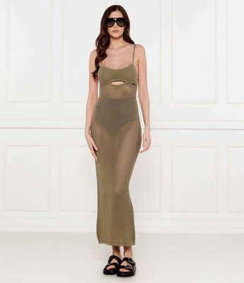 Karl Lagerfeld - Sukienka dopasowana ze sklepu: Gomez Fashion Store w kategorii: Sukienki - zdjęcie 874714-BD9-10338_KJ252W000033069