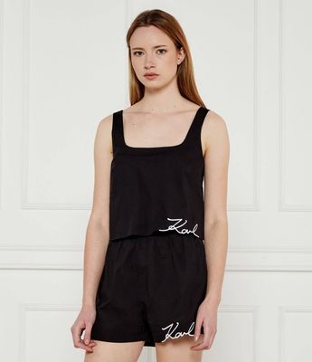 Bluzka damska casual Karl Lagerfeld ze sklepu: Gomez Fashion Store w kategorii: Bluzki damskie - zdjęcie 874714-BD9-10338_KJ252W000034002