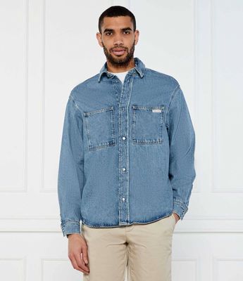 Koszula męska z klasycznym kołnierzykiem Calvin Klein Jeans ze sklepu: Gomez Fashion Store w kategorii: Koszule męskie - zdjęcie 874714-BD9-10338_CJ252M000157195