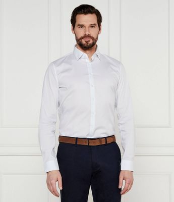 Calvin Klein - Koszula męska z klasycznym kołnierzykiem na wiosnę ze sklepu: Gomez Fashion Store w kategorii: Koszule męskie - zdjęcie 874714-BD9-10338_CK252M000095257