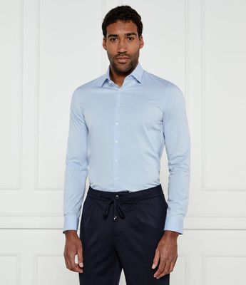 Koszula męska z klasycznym kołnierzykiem elegancka Calvin Klein ze sklepu: Gomez Fashion Store w kategorii: Koszule męskie - zdjęcie 874714-BD9-10338_CK252M000144262