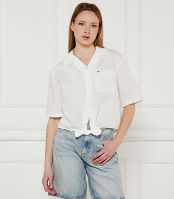 Koszula damska elegancka Tommy Jeans ze sklepu: Gomez Fashion Store w kategorii: Koszule damskie - zdjęcie 874714-BD9-10338_TM252W000061A07