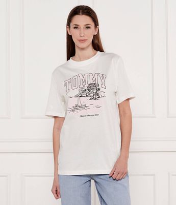 Bluzka damska na wiosnę w stylu młodzieżowym Tommy Jeans ze sklepu: Gomez Fashion Store w kategorii: Bluzki damskie - zdjęcie 874714-BD9-10338_TM252W000107A07