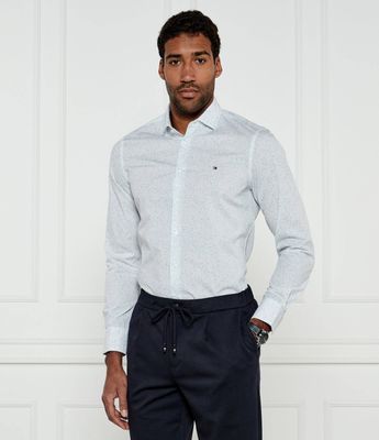 Koszula męska na wiosnę z klasycznym kołnierzykiem Tommy Hilfiger ze sklepu: Gomez Fashion Store w kategorii: Koszule męskie - zdjęcie 874714-BD9-10338_TH252M000234E90