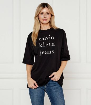 Bluzka damska w stylu młodzieżowym Calvin Klein Jeans ze sklepu: Gomez Fashion Store w kategorii: Bluzki damskie - zdjęcie 874714-BD9-10338_CJ252W000091C64