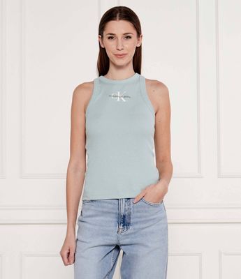 Bluzka damska na lato Calvin Klein Jeans ze sklepu: Gomez Fashion Store w kategorii: Bluzki damskie - zdjęcie 874714-BD9-10338_CJ252W000112W81