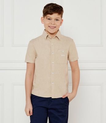 Koszula chłopięca wiosenna BOSS Kidswear ze sklepu: Gomez Fashion Store w kategorii: Koszule chłopięce