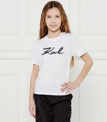 Bluzka dziewczęca na lato Karl Lagerfeld Kids ze sklepu: Gomez Fashion Store w kategorii: Bluzki dziewczęce