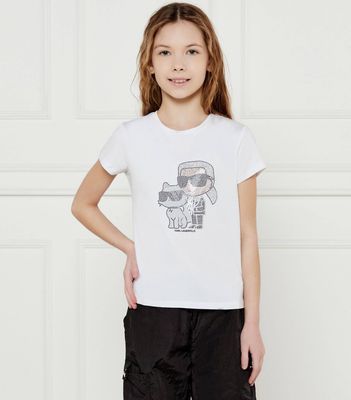 Bluzka dziewczęca na lato Karl Lagerfeld Kids ze sklepu: Gomez Fashion Store w kategorii: Bluzki dziewczęce