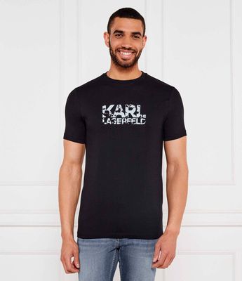 T-shirt męski w stylu młodzieżowym Karl Lagerfeld ze sklepu: Gomez Fashion Store w kategorii: T-shirty męskie - zdjęcie 874714-BD9-10338_KL252M000063990