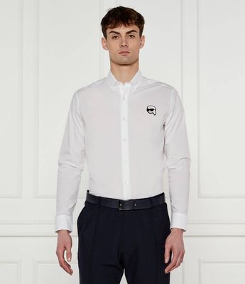 Koszula męska z kołnierzykiem button down Karl Lagerfeld ze sklepu: Gomez Fashion Store w kategorii: Koszule męskie - zdjęcie 874714-BD9-10338_KL252M000111007