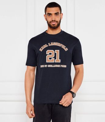 T-shirt męski w stylu młodzieżowym Karl Lagerfeld ze sklepu: Gomez Fashion Store w kategorii: T-shirty męskie - zdjęcie 874714-BD9-10338_KL252M000138D19