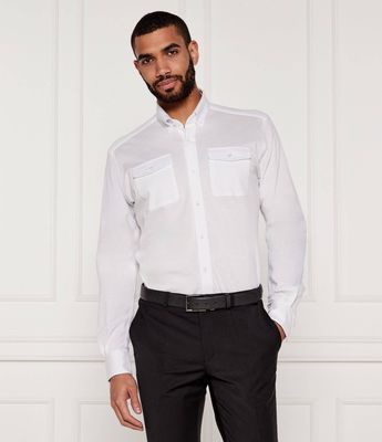 Koszula męska z klasycznym kołnierzykiem Karl Lagerfeld ze sklepu: Gomez Fashion Store w kategorii: Koszule męskie - zdjęcie 874714-BD9-10338_KL252M000141007