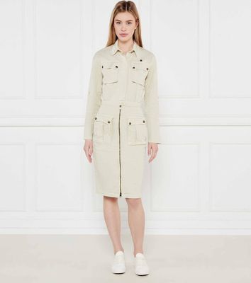 Aeronautica Militare - Sukienka na wiosnę koszulowa ze sklepu: Gomez Fashion Store w kategorii: Sukienki - zdjęcie 874714-BD9-10338_AM252W000019318