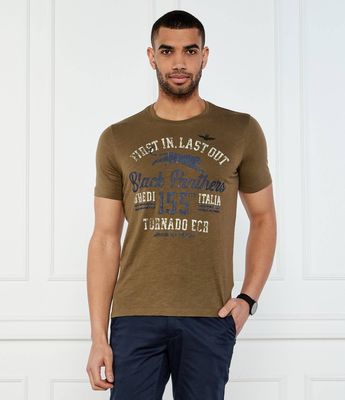 T-shirt męski młodzieżowy na wiosnę Aeronautica Militare ze sklepu: Gomez Fashion Store w kategorii: T-shirty męskie - zdjęcie 874714-BD9-10338_AM252M000012328