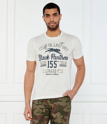 Aeronautica Militare - T-shirt męski młodzieżowy ze sklepu: Gomez Fashion Store w kategorii: T-shirty męskie - zdjęcie 874714-BD9-10338_AM252M000012288