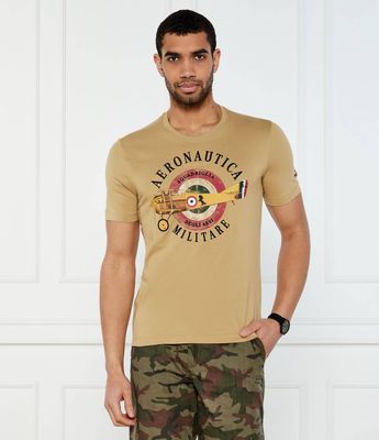 T-shirt męski młodzieżowy wiosenny Aeronautica Militare ze sklepu: Gomez Fashion Store w kategorii: T-shirty męskie - zdjęcie 874714-BD9-10338_AM252M000013331