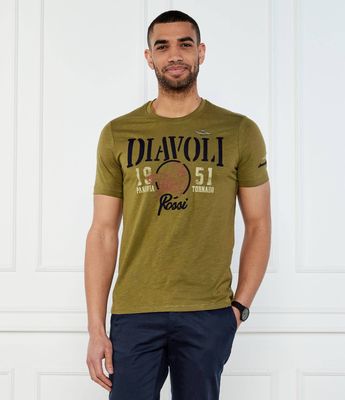 T-shirt męski na wiosnę młodzieżowy Aeronautica Militare ze sklepu: Gomez Fashion Store w kategorii: T-shirty męskie - zdjęcie 874714-BD9-10338_AM252M000015328