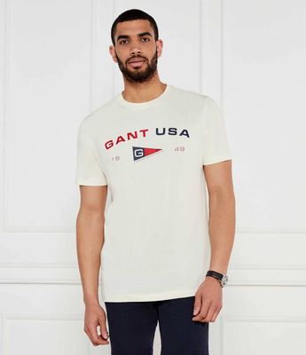 T-shirt męski na wiosnę Gant ze sklepu: Gomez Fashion Store w kategorii: T-shirty męskie - zdjęcie 874714-BD9-10338_GA252M000027130