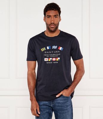 T-shirt męski na wiosnę Gant ze sklepu: Gomez Fashion Store w kategorii: T-shirty męskie - zdjęcie 874714-BD9-10338_GA252M000027433