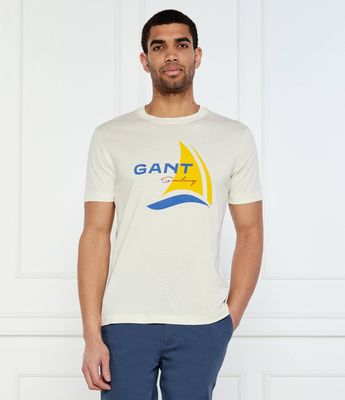 Gant - T-shirt męski na wiosnę ze sklepu: Gomez Fashion Store w kategorii: T-shirty męskie - zdjęcie 874714-BD9-10338_GA252M000051130