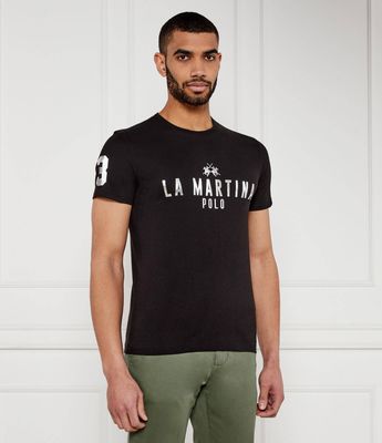 T-shirt męski na wiosnę La Martina ze sklepu: Gomez Fashion Store w kategorii: T-shirty męskie - zdjęcie 874714-BD9-10338_LR252M000034999