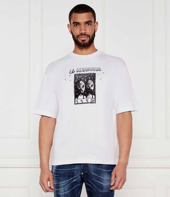 T-shirt męski na wiosnę Dsquared2 ze sklepu: Gomez Fashion Store w kategorii: T-shirty męskie - zdjęcie 874714-BD9-10338_DQ252M000041100