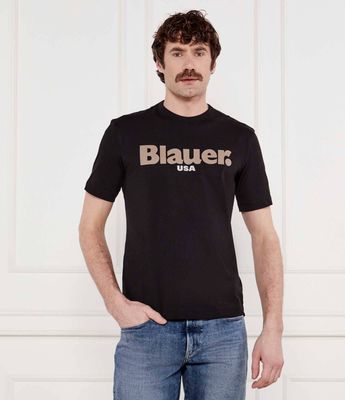 BLAUER - T-shirt męski letni ze sklepu: Gomez Fashion Store w kategorii: T-shirty męskie - zdjęcie 874714-BD9-10338_BF252M000021043