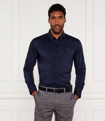 BOSS BLACK - Koszula męska z kołnierzykiem button down na jesień ze sklepu: Gomez Fashion Store w kategorii: Koszule męskie - zdjęcie 874714-BD9-10338_BB254M000047404